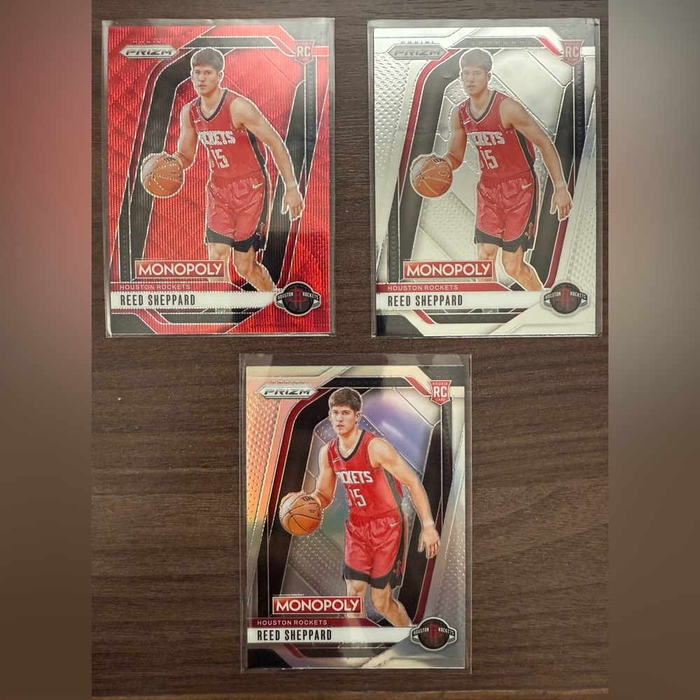 2024-25 Panini Prizm Monopoly NBA Reed Sheppard #72 Rookie RC Rockets - Lot Set